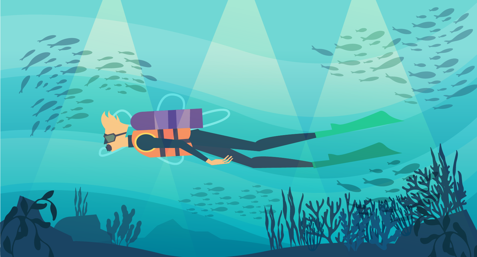 Persona practicando buceo